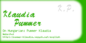 klaudia pummer business card